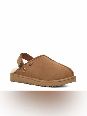 UGG Unisex Chestnut Brown Suede Backstrap Slip-On Clog